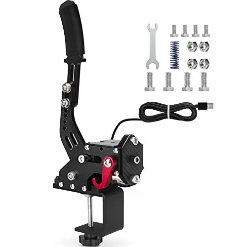 Limited-time offer: aikeec 64Bit PC USB Handbrake, Upgrade SIM Racing Games Handbrake for LO GITECH G25 G27 G29 T500 T300 THRUST MASTER FANATECOSW DIRT RALLY, 2M Nylon Cable/Reinforced Spring/Black+Clamp from 68.39 £ to 68.39 £ (save 0.00%)