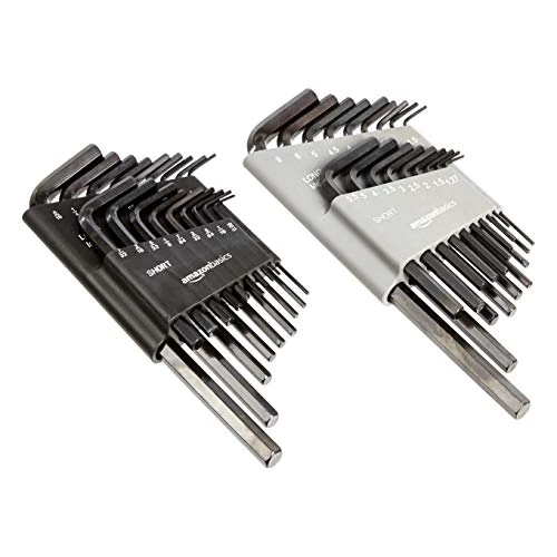 Limited offer: Amazon Basics Allen Wrench/Hex Key Set, SAE & Metric Sizes, Chrome Vanadium Steel, 2 Organized Holders, 36-Piece Set from 9.99 EUR to 9.99 EUR (save 0%)