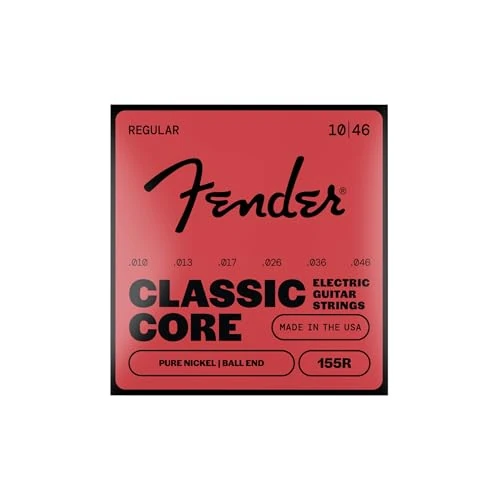 Offerta a tempo: Fender Classic Core Electric Guitar Strings, 155R, Vintage Nickel, Ball Ends (.010-.046) - 0.00% da 14.40 € a 14.40 €