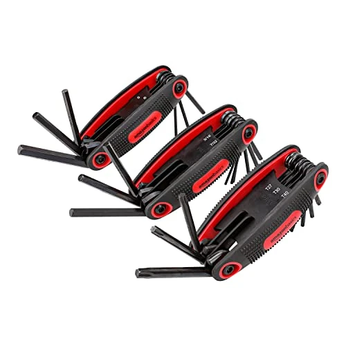 Limited-time offer: Amazon Basics Folding Hex Key Set - 3-Pack, Metric/SAE/TORX from 10.64 GBP to 9.04 GBP (save 15%)