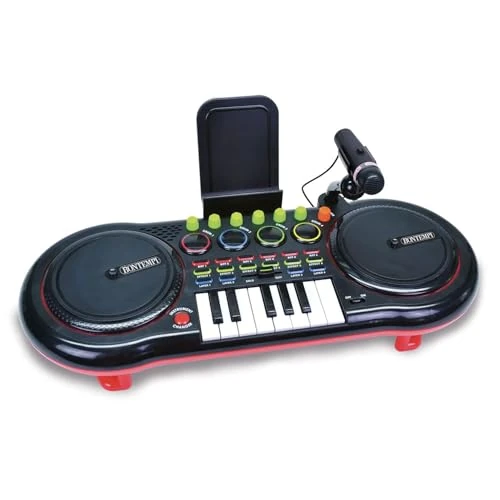 Limited offer: Bontempi - DJ-mixer with microphone and keyboard (181000), Multicoloured, 53.5 x 23 x 22 cm from 46.31 EUR to 46.31 EUR (save 0%)