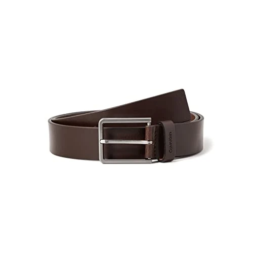 Offerta a tempo: Calvin Klein Uomo Cintura 3.5 cm Essential Belt Cintura in Pelle, Marrone (Dark Brown), 85 cm - 52% da 49.90 € a 24.00 €