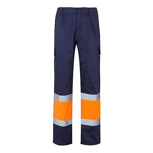 Offerta a tempo: VELILLA 157 Pantaloni bicolore multitasche ad alta visibilità colore blu navy e arancione fluoro, taglia 5XL - 0.00% da 21.83 € a 21.83 €
