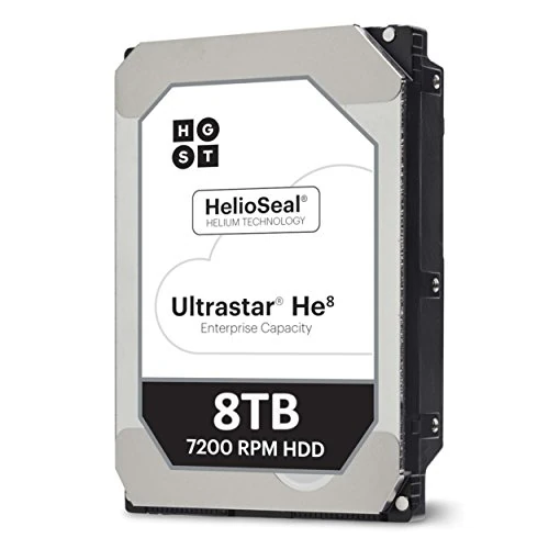 HGST Ultrastar He8 8TB Interne Festplatte HUH728080ALE600 3,5 Zoll HDD SATA 6Gb/s 512e 7200RPM 128MB 24/7 (Ricondizionato)