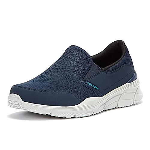 Skechers EQUALIZER 4.0 PERSISTING, Zapatillas para Hombre, Navy Mesh/Pu/Trim, 45 EU