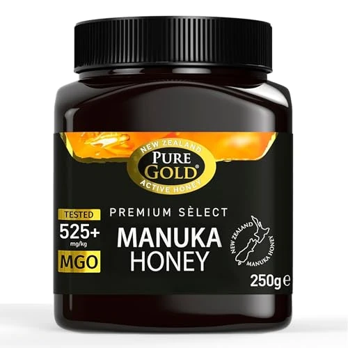 Limited-time offer: Pure Gold Manuka Honey, Certified MGO 525+, Raw New Zealand Honey, 250g from 33.99 £ to 28.89 £ (save 15%)