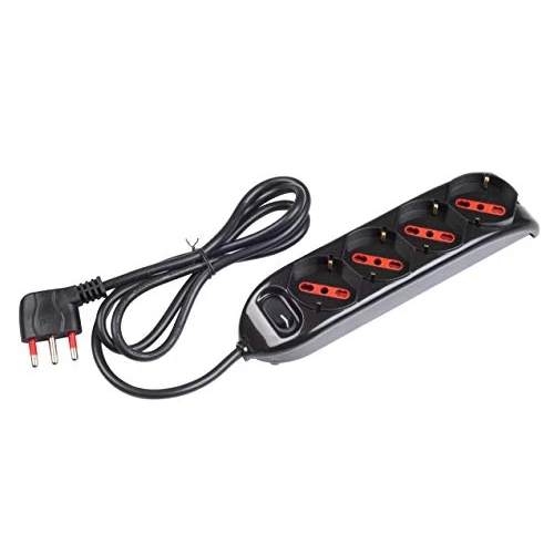 Offerta a tempo: ROSI RS94073 Multipresa Emilia 4 posti, Nero, 4 prese schuko biv. 10/16A - 0.00% da 10.99 € a 10.99 €