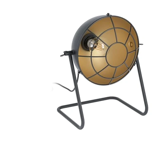 Oferta limitowana: EGLO Lampa stołowa Treburley, 1-punktowa lampa stołowa industrialna, vintage, retro, lampka nocna ze stali, lampa do salonu w kolorze czarnym, złotym, lampa z przełącznikiem, oprawa E27 z 109.06 zł na 109.06 zł (oszczędź 0.00%)