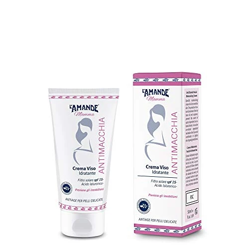 L'AMANDE - Krem przeciwzmarszczkowy z witaminą E i kwasem hialuronowym, kremem przeciwsłonecznym do twarzy SPF 20 przeciwko znieczuleniu, delikatny krem nawilżający do twarzy z olejkiem ze słodkich