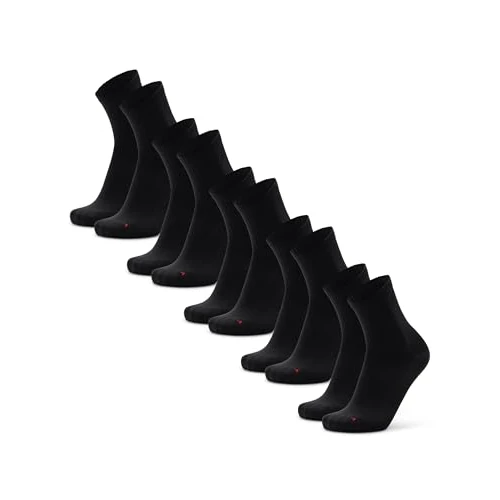 Offerta a tempo: DANISH ENDURANCE Calzini Sportivi Quarter, Calze da Corsa, Running, Traspiranti, per Uomo e Donna, 3 o 5 Paia, Nero Tinta Unita, 43-47 - 39% da 43.95 € a 26.95 €