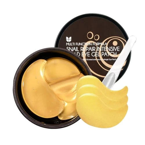 Offerta a tempo: [Mizon] Maschere Occhi con Oro 24K ed Estratto di bava di Lumaca (30 paia) Cerotti al collagene per occhiaie. Maschere Idrogel per Occhi, Anti Rughe, idratanti (Snail Repair Gold Eye Gel Patch) - 16% da 24.32 € a 20.50 €
