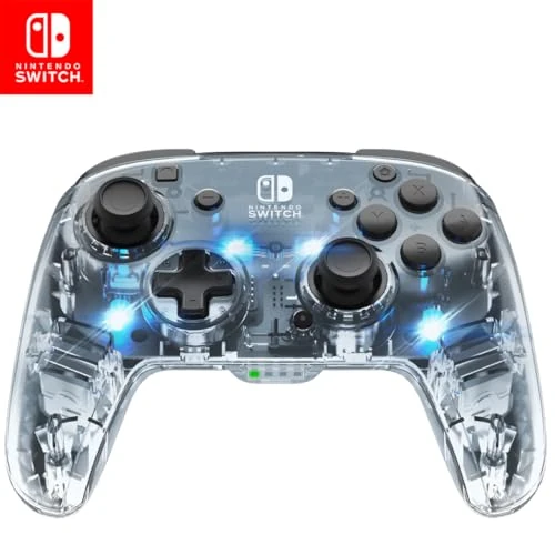 Tijdelijke aanbieding: PDP Afterglow LED draadloze Deluxe Gaming Controller - Licensed by Nintendo for Switch and OLED - RGB Hue Color Lights - See through Gamepad Controller - Paddle Buttons van 49.99 € naar 46.29 € (7% korting)