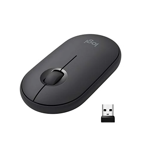 Offerta a tempo: Logitech Pebble Mouse Wireless Con Bluetooth O Ricevitore Da 2.4 Ghz, Mouse Sottile Per Computer Con Clic Silenziosi, Per Laptop, Notebook, Ipad, Pc, Mac, Chromebook, Nero - 34% da 29.99 € a 19.90 €