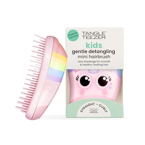 Offerta a tempo: Tangle Teezer Mini Original Hairbrush - Spazzola per Capelli bagnati e asciutti - Districante per Tutti i Tipi di Capelli - Spazzola da viaggio perfetta per bambini - Unicorno Arcobaleno - 15% da 10.50 € a 8.91 €