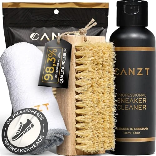Oferta limitada: Canzt Kit Limpieza Zapatillas – Limpiador Profesional para Zapatos y Sneakers, Ideal para Piel, Ante, Nubuck y Textil, Incluye Cepillo y Paño de Microfibra de 19.99 € a 19.99 € (ahorro 0.00%)
