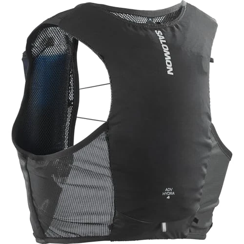 Limited-time offer: SALOMON Hydra 4 Unisex Hydration Vest with 2 Soft Flasks (500ml), Trail Running and Hiking, Black, Small from 70.00 £ to 70.00 £ (save 0.00%)