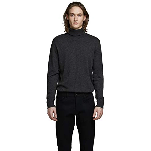Offre limitee: Jack & Jones Homme Jjeemil Knit Roll Neck Noos Pull col roul , Gris (Dark Grey Melange Dark Grey Melange), S EU de 39.99 EUR a 31.42 EUR (economie 21%)