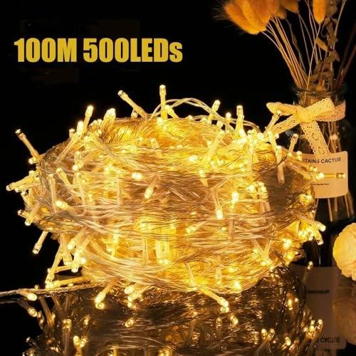 Offre limitee: Avoalre Guirlande Lumineuse Extérieure 100M 500LED Guirlande Lumineuse LED 8 Mode Étanche IP44 Decoration Noël Extérieur Intérieur pour Sapin Maison Fête Mariage Jardin Blanc Chaud de 45.99 EUR a 45.99 EUR (economie 0%)