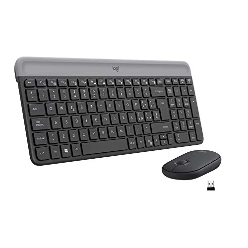 Offerta a tempo: Logitech MK470 Kit Mouse e Tastiera Wireless per Windows, Ricevitore USB 2.4 GHz — 39% da 61,99 € a 37,99 €