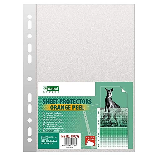 Offre limitee: D.RECT ​​- Pochettes Perforées - Format A4-45 Microns - Paquet de 100 Unités - Transparent Perforé - Grainé - Poches en Polypropylène - Pochettes Perforées de Qualité de 14.09 EUR a 14.09 EUR (economie 0%)