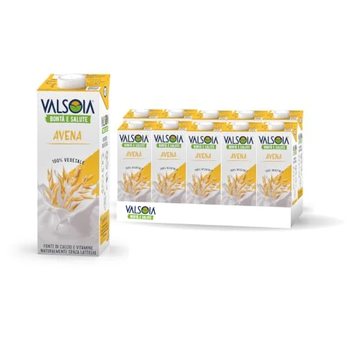 Offerta a tempo: Valsoia - Bevanda Avena Drink, Box da 10 Tetra Brik da 1000 ml, 100% Vegetale, Senza Lattosio, con Calcio e Vitamine, Ideale anche per Vegani e Vegetariani, può Contenere Tracce di Glutine - 5% da 26.99 € a 25.64 €