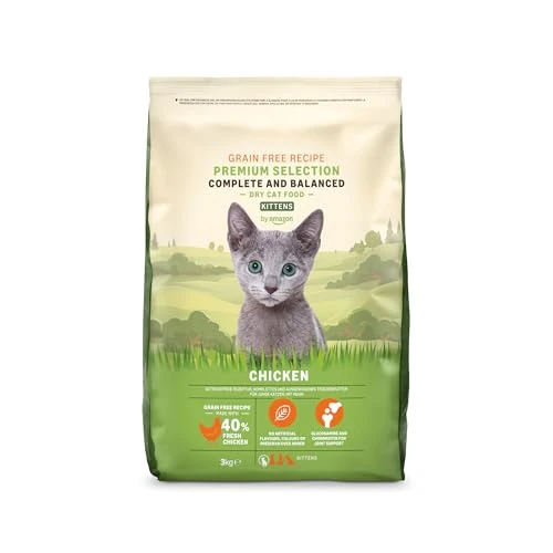 by Amazon Grainfree Recipe Dry Cat Food (Kitten) with Fresh Chicken - 3kg (Anciennement une marque Lifelong, même produit)