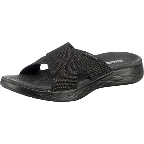 Offerta a tempo: Skechers On-the-go 600 - Glistening, Sandali a ciabatta Donna, Nero Black Textile Bbk, 35 EU - 15% da 49.95 € a 42.26 €