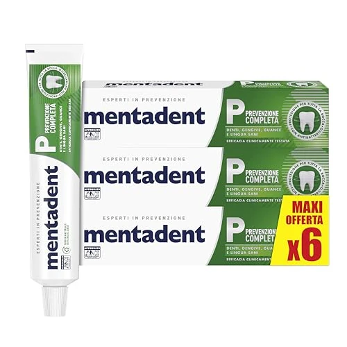 Offerta a tempo: Mentadent - Dentifricio Prevenzione Completa con 8 Azioni - 6 Pezzi — 48% da 12,99 € a 6,75 €