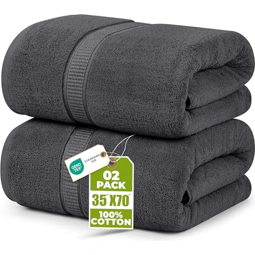 Limited-time offer: Utopia Towels - Premium Jumbo Bath Sheet (90 x 180 cm, 2 Pack) - 100% Ring Spun Cotton Highly Absorbent and Quick Dry Extra Large Bath Sheet - Super Soft Hotel Quality Towel (Grey) from 20.99 £ to 20.99 £ (save 0.00%)