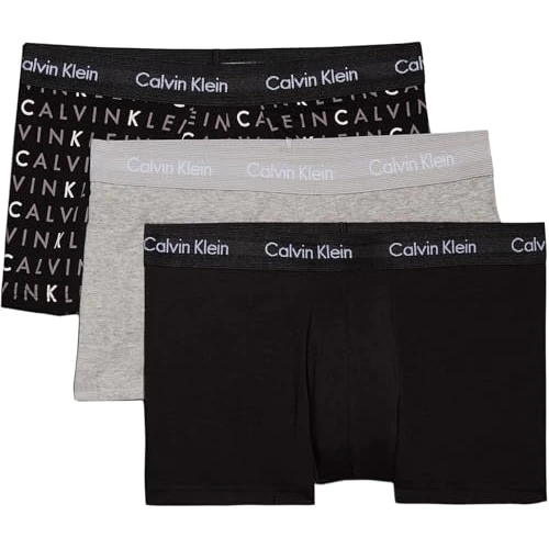 Offerta a tempo: Calvin Klein Pantaloncini Boxer Confezione da 3 Uomo Low Rise Trunks Cotone Elasticizzato — 39% da 42,90 € a 25,99 €