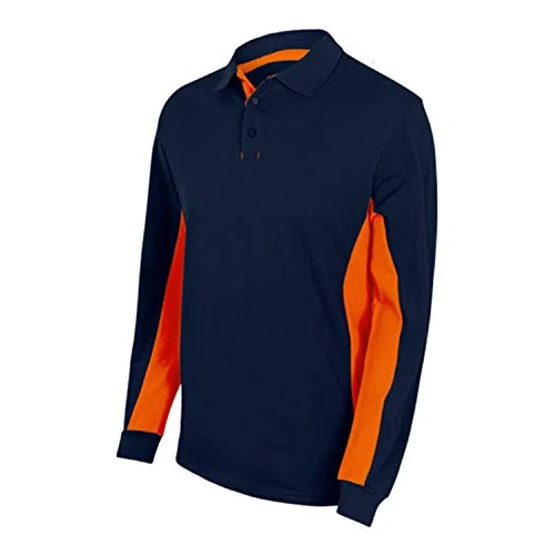 Offre limitée : Velilla 105514 Polo bicolore manches longues, bleu marine et orange, taille S de 17.26 € à 17.26 € (0.00% de remise)