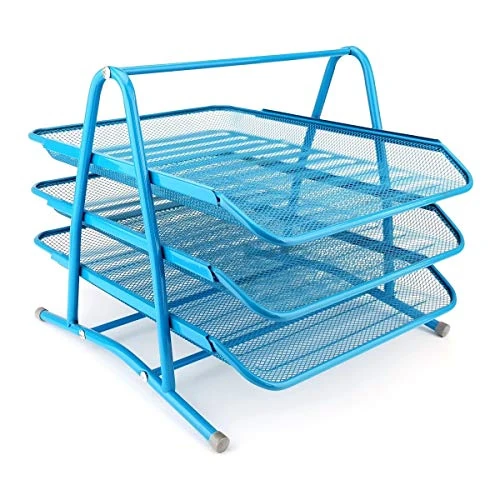 Begrenztes Angebot: Leviatan Metall Ablage Ablagefächer | Büro Organizer Schreibtisch | Schubladen für Dokumente | 3 Schubfächer Briefablage Dokumentenablage A4 Organizer Mesh | Blau von 15.55 EUR auf 15.55 EUR (Rabatt 0%)