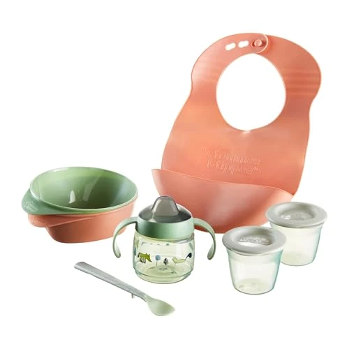 Oferta limitada: Tommee Tippee kit de destete First Tastes, a partir de 4 meses, cuencos y cucharas para niños, babero Roll ‘n’ Go, taza Sipper 100 % antiderrames de destete y recipientes de almacenamiento de comida de 19.99 EUR a 13.97 EUR (ahorro 30%)