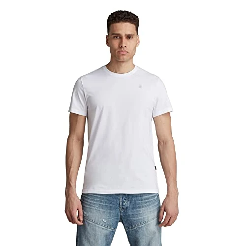 G-STAR Base-S T-Shirt Uomo, Bianco (White D16411-336-110), L
