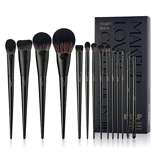 Offerta a tempo: Jessup Set di 14 pennelli da trucco neri per fondotinta, ombretto, correttore, cipria, eyeliner, piega, sopracciglia, T336 - 0.00% da 38.56 € a 38.56 €