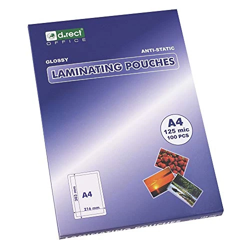 Offre limitée : D.RECT Feuilles pour Plastifieuse A4 125mic - Épaisseur 2x125 (250) - Papier Plastifieuse - Laminating Pouches A4 - Feuille a Laminer - Transparent - Film Plastifié Brillant, 100 Feuilles de 19.99 € à 19.99 € (0.00% de remise)
