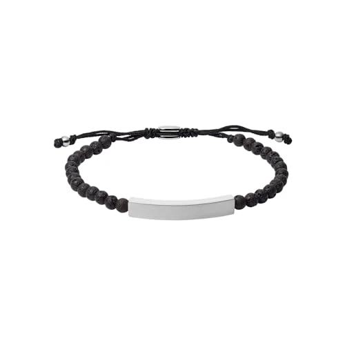 Zeitlich begrenztes Angebot: Fossil Armband Für Männer Vintage Casual, Innenlänge: 170mm ~ 250mm Schwarzes Halbedelsteinarmband, JF03247040 von 45.00 € auf 35.65 € (21% Rabatt)