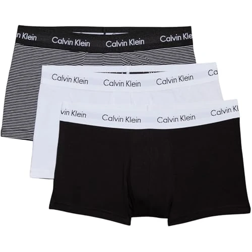 Limited offer: Calvin Klein Men's 3 Pack Low Rise Trunks - Cotton Stretch Boxers from 44.31 EUR to 25.70 EUR (save 42%)