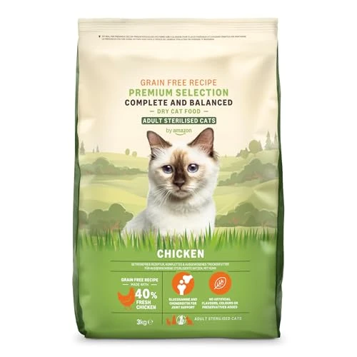 Limited-time offer: by Amazon Dry Cat Food for Sterilised Cats, Grainfree Light Recipe with Fresh Chicken, 1 Pack of 3kg (Previously a Lifelong brand, same product) from 10.57 £ to 10.57 £ (save 0.00%)