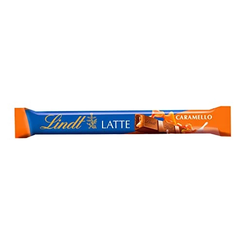 Lindt STICK chocolate con leche y caramelo con brownie, snacks, Cremosos Sticks chocolate cremoso, cacao puro procedente de fuentes sostenibles, 24 barritas de 39gr