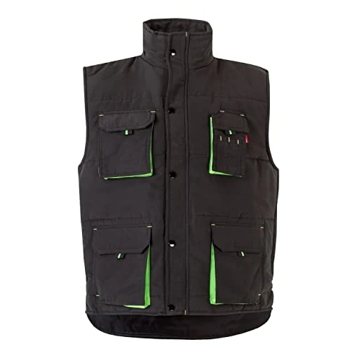 Offerta a tempo: VELILLA 205902 Gilet imbottito bicolore multitasche colore nero verde lime taglia L - 11% da 24.31 € a 21.56 €