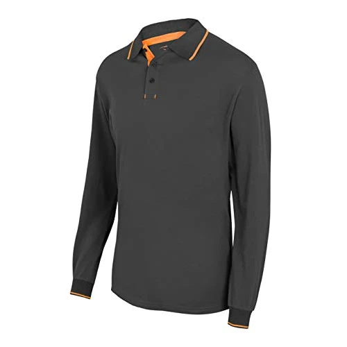 Velilla 105515 8/19 – Grey/NARA FLUOR M – Two-Tone Polo Shirt with Long Sleeve Grey Size M