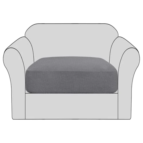 BellaHills Rozciągliwy pokrowiec na krzesło spandex elastyczne pokrowce na poduszki kanapy ochraniacz mebli na sofę siedzisko poduszki (1 sztuka poszewka na poduszkę, stal szara)