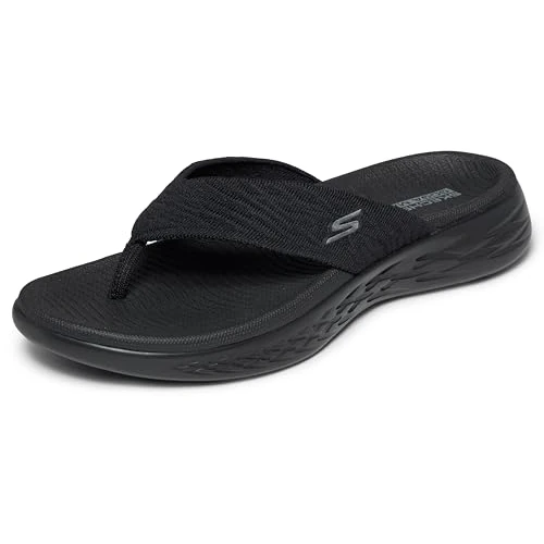 Skechers On-the-go 600 Sunny, Infradito Donna, Nero, 40 EU