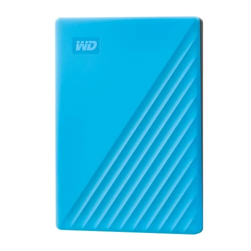 WD My Passport externe Festplatte 2 TB (mobiler Speicher, schlankes Design, herunterladbare Software, automatische Backups, Passwortschutz) Blau - auch kompatibel mit PC, Xbox und PS4