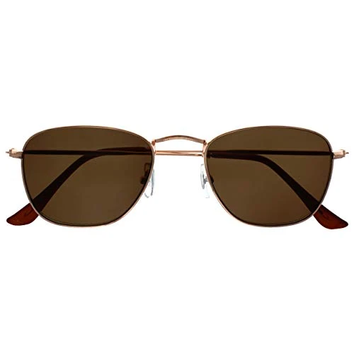 Oferta limitada: OPULIZE Sky Gafas de Lectura Solares Montura Delgada Clásica de Metal Dorado Marrón Resistente a Arañazos Lente Tintado con Protección UV400 Hombre Mujer S95-9 +2.00 de 11.09 € a 11.09 € (ahorro 0.00%)