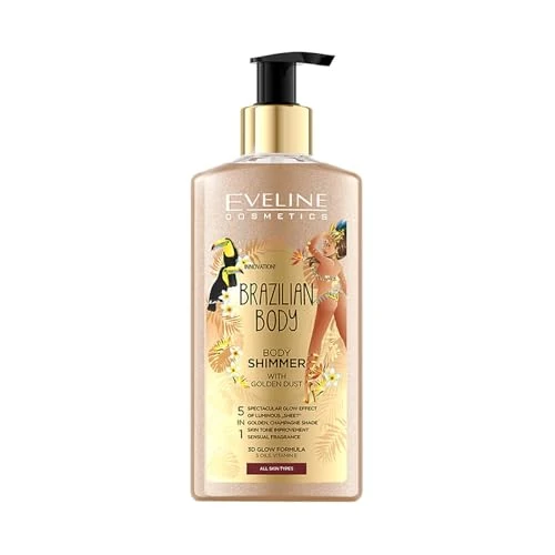 Offerta a tempo: Eveline Cosmetics Olio Brillante Brasiliano per il Corpo con Oli di Argan, Macadamia, Mandorla e Moringa - 150ml | Formula Idratante Vegana per Pelle Radiosa - 13% da 16.00 € a 13.99 €