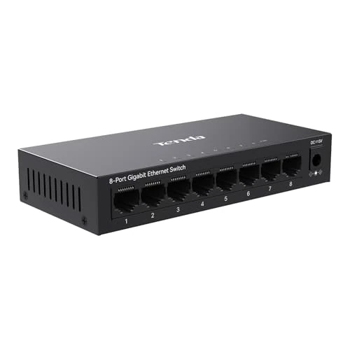 Begrenztes Angebot: Tenda LAN Switch 8 Port Gigabit Netzwerk Switch Ethernet Splitter (IGMP-Snooping, QoS, Plug-and-Play, Unmanaged, Lüfterlos, Metallgehäuse) (TEG1008M) von 19.99 EUR auf 15.99 EUR (Rabatt 20%)