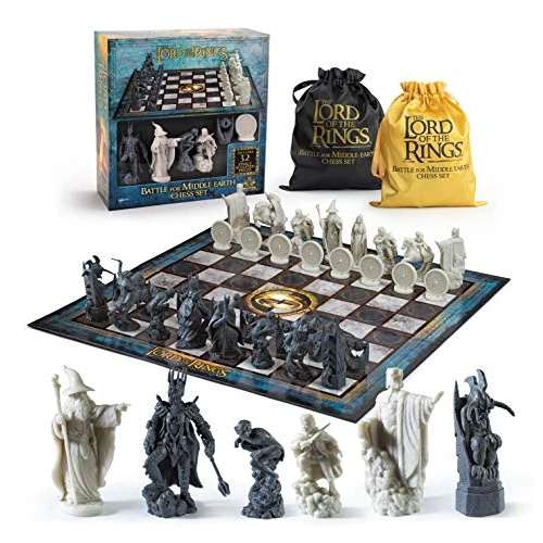 The Noble Collection The Lord of the Rings Chess Set: Battle for Middle-Earth Board Game, 2 Players, Ages 8+