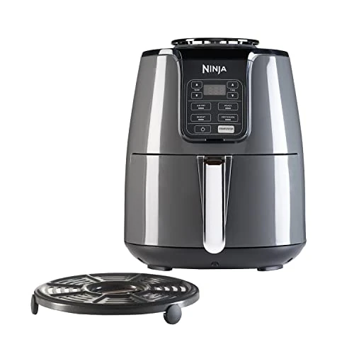 Tijdelijke aanbieding: Ninja Airfryer, 3,8L, 4-in-1, Olievrij, Airfryen, Braden, Drogen, Vaatwasmachinebestendige Mand Met Anti-aanbaklaag, 2-4 Porties, Digitaal, Grijs & Zwart, AF100EU van 100.56 EUR naar 85.48 EUR (korting 15%)